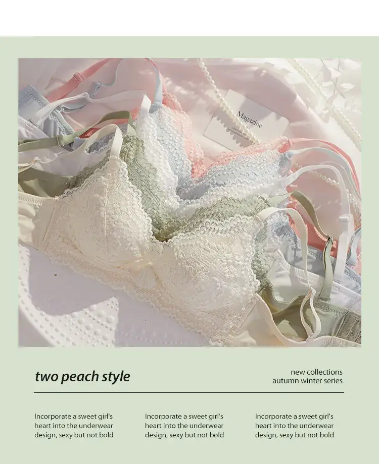 Lace Push Up Bra Red Small Chest 1.2cm — feature 25