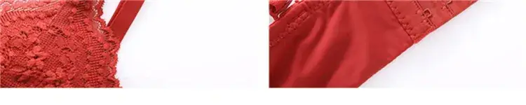 Lace Push Up Bra Red Small Chest 1.2cm — feature 37