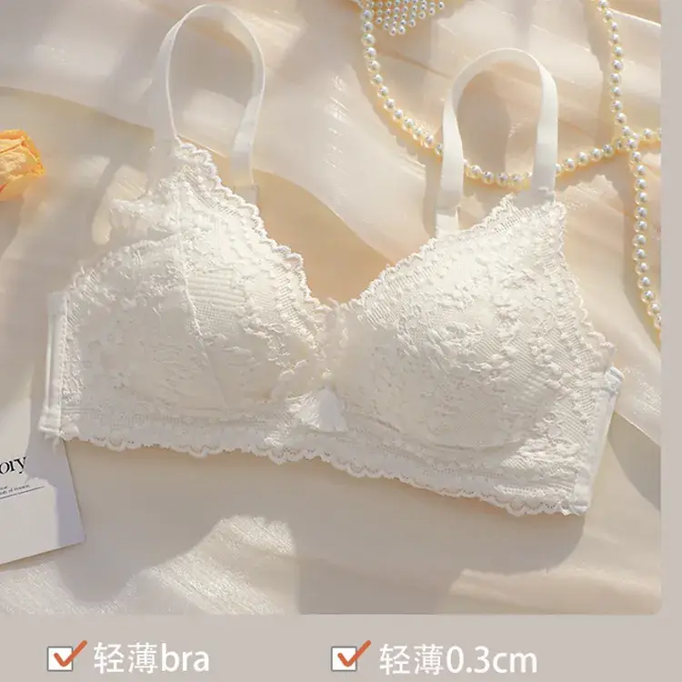 Lace Push Up Bra Red Small Chest 1.2cm - Image 3