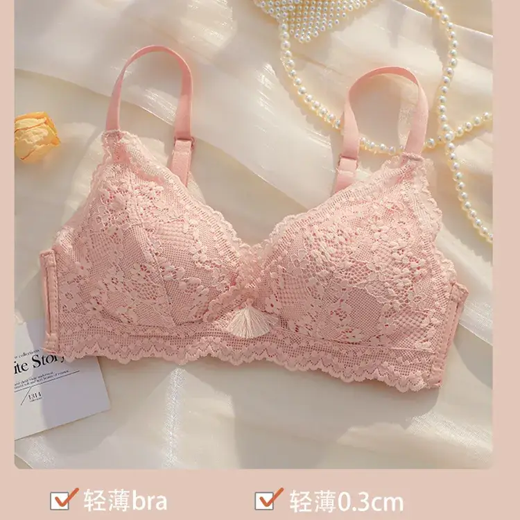 Lace Push Up Bra Red Small Chest 1.2cm - Image 4