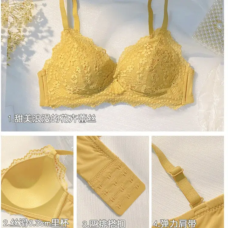 Lace Push Up Bra Red Small Chest 1.2cm - Image 6