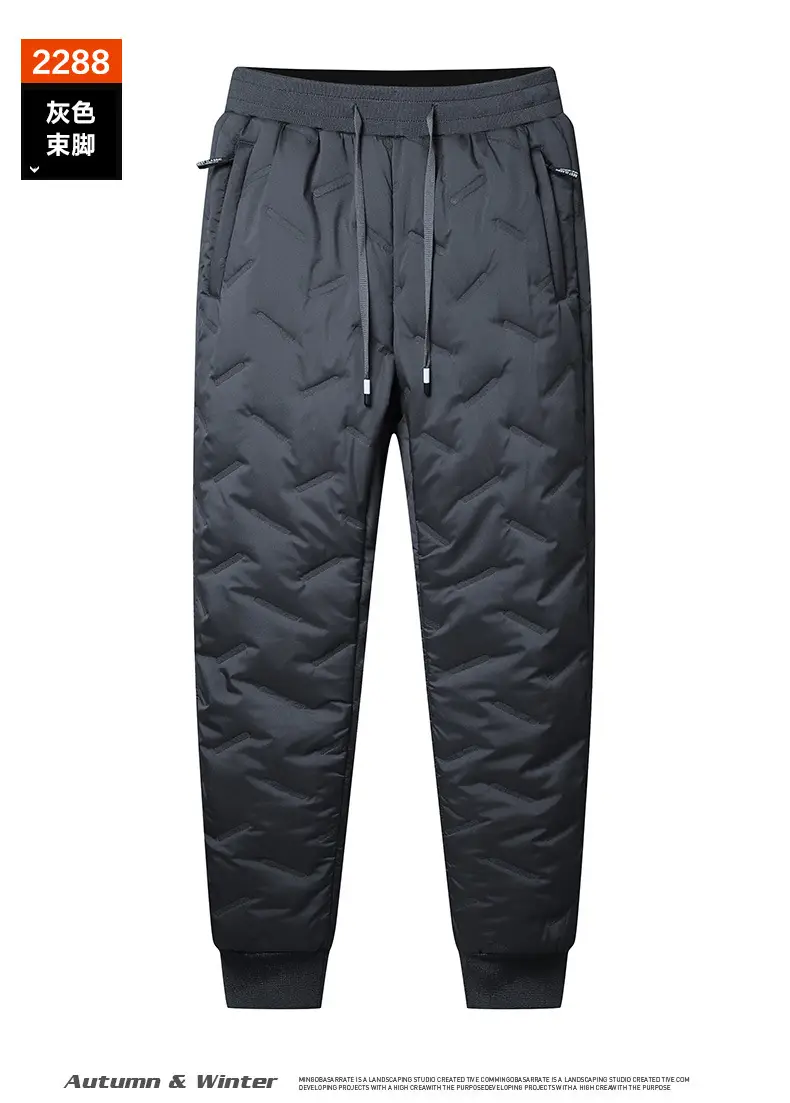Men Velvet Leggings with Fleece Knee Patch Black — feature 12