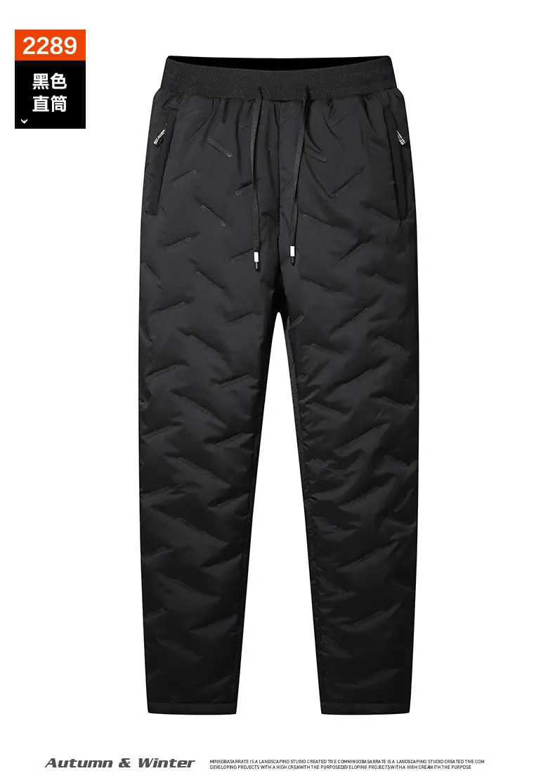 Men Velvet Leggings with Fleece Knee Patch Black — feature 13