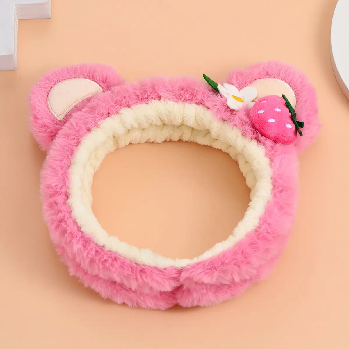 Pink Bear Ears Headband for Women