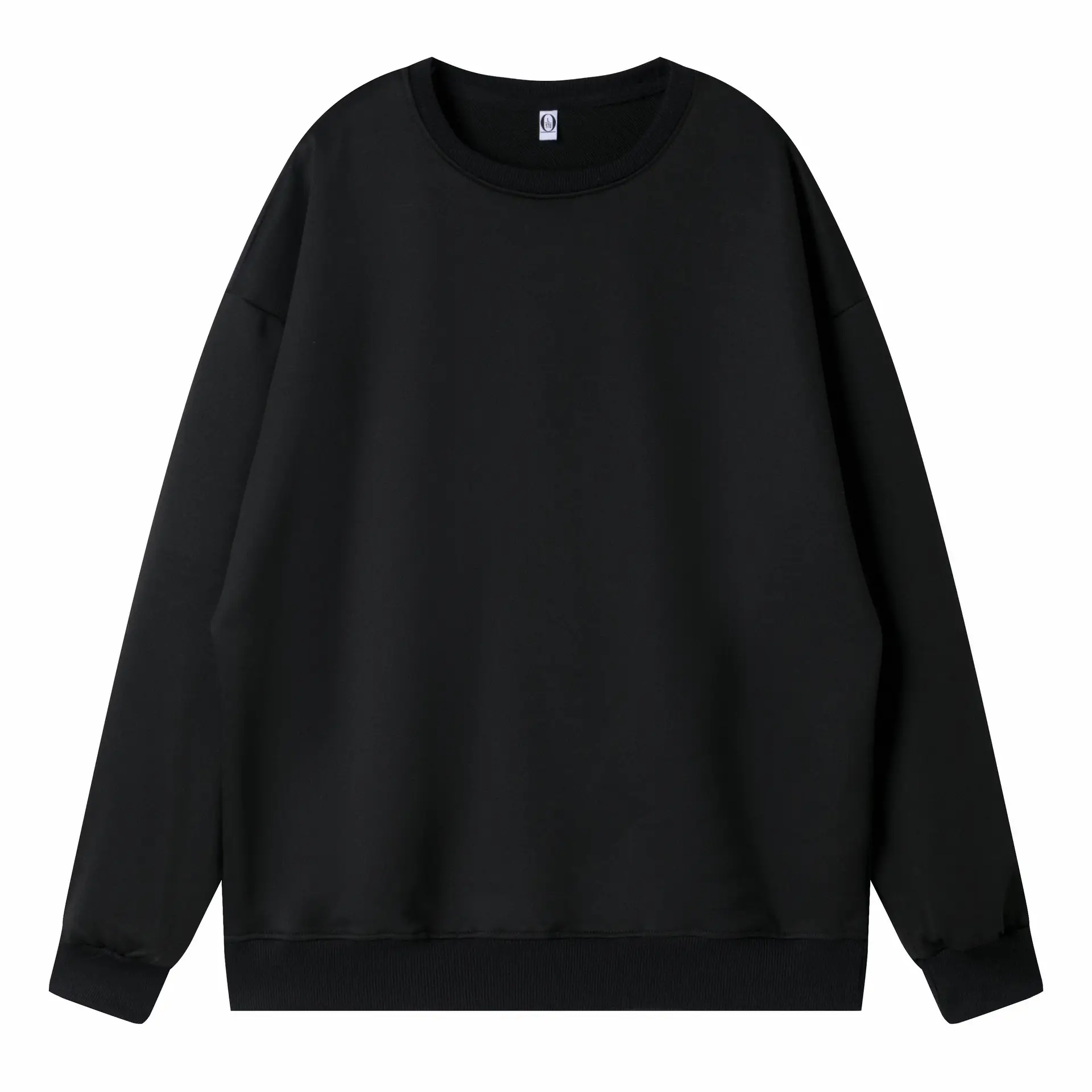 Red Round Neck Pullover Sweater 260g Cotton - Image 2