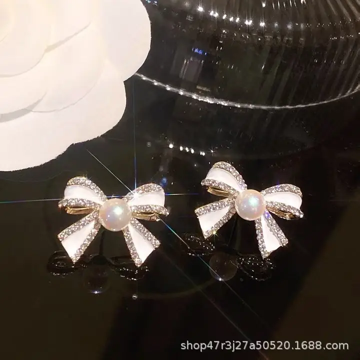 Natural Freshwater Pearl Bow Earrings 2022 - Image 10
