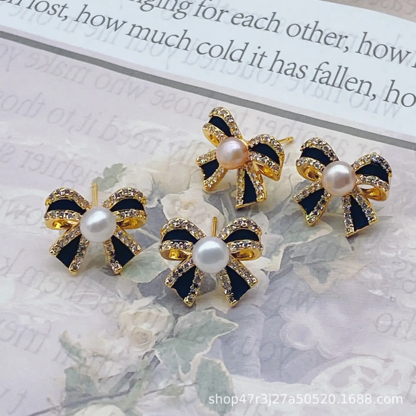 Natural Freshwater Pearl Bow Earrings 2022 — feature 20