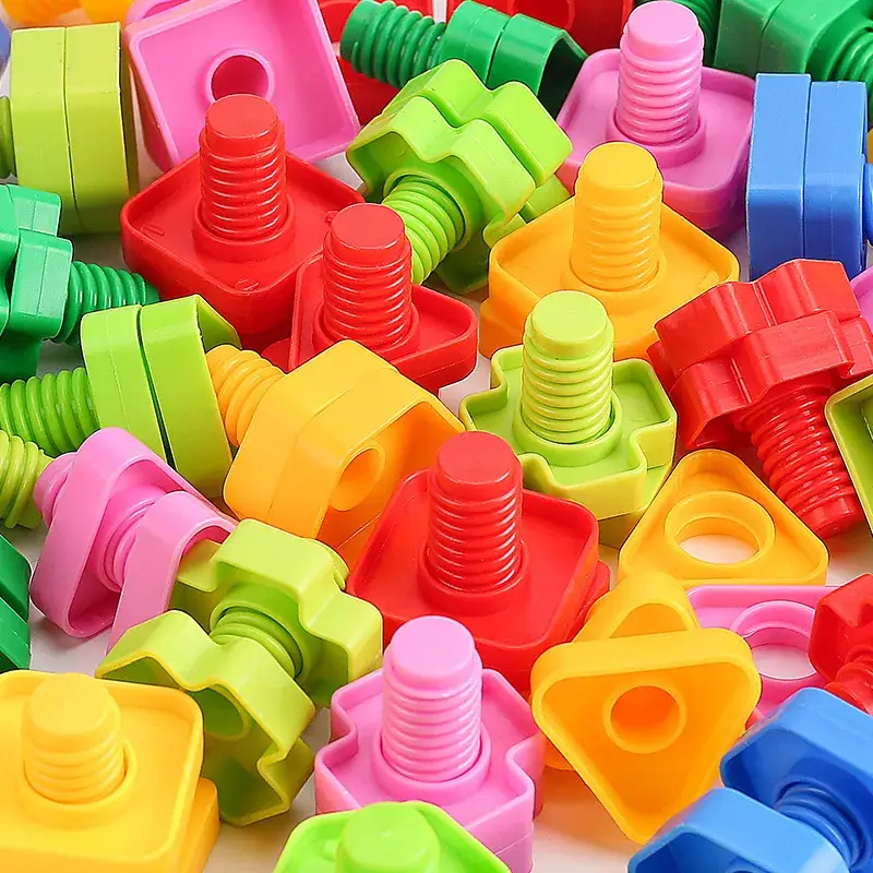 Baby Screw Nut Matching Plastic Building Blocks for Kids - Image 2