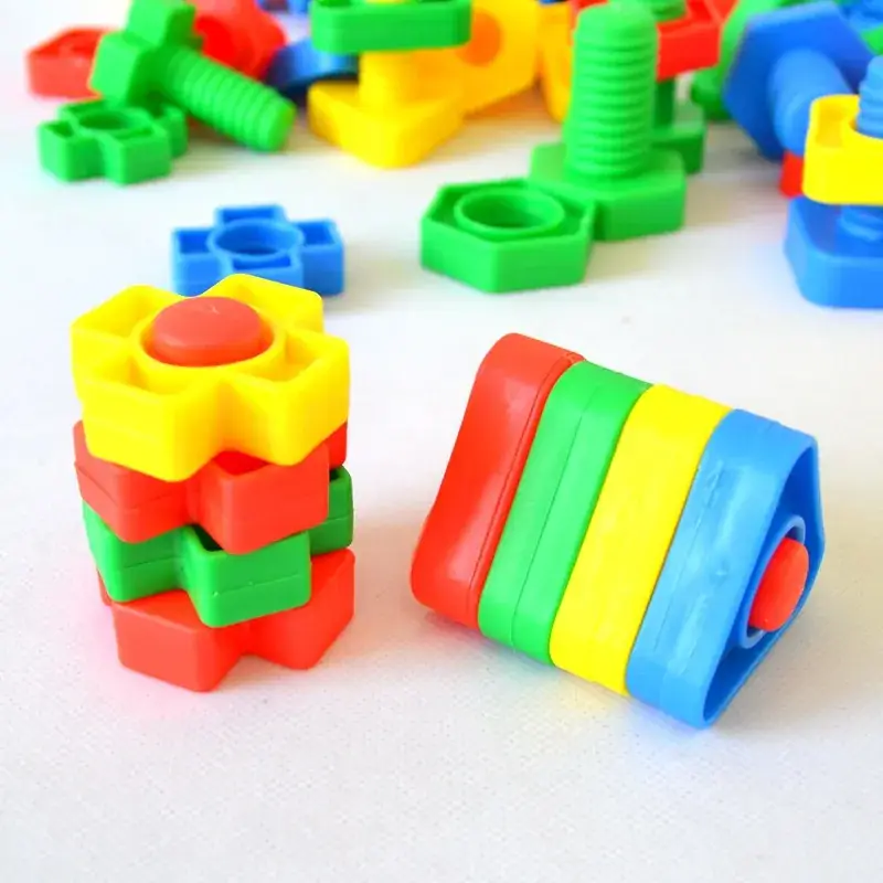 Baby Screw Nut Matching Plastic Building Blocks for Kids - Image 3