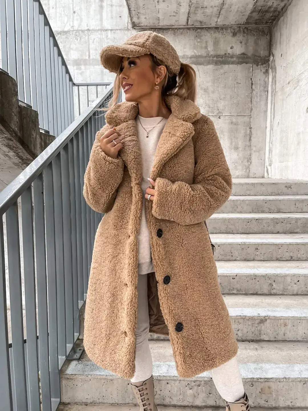 2024 Winter Wool Coat Brown Long Sleeve Regular Fit — feature 11