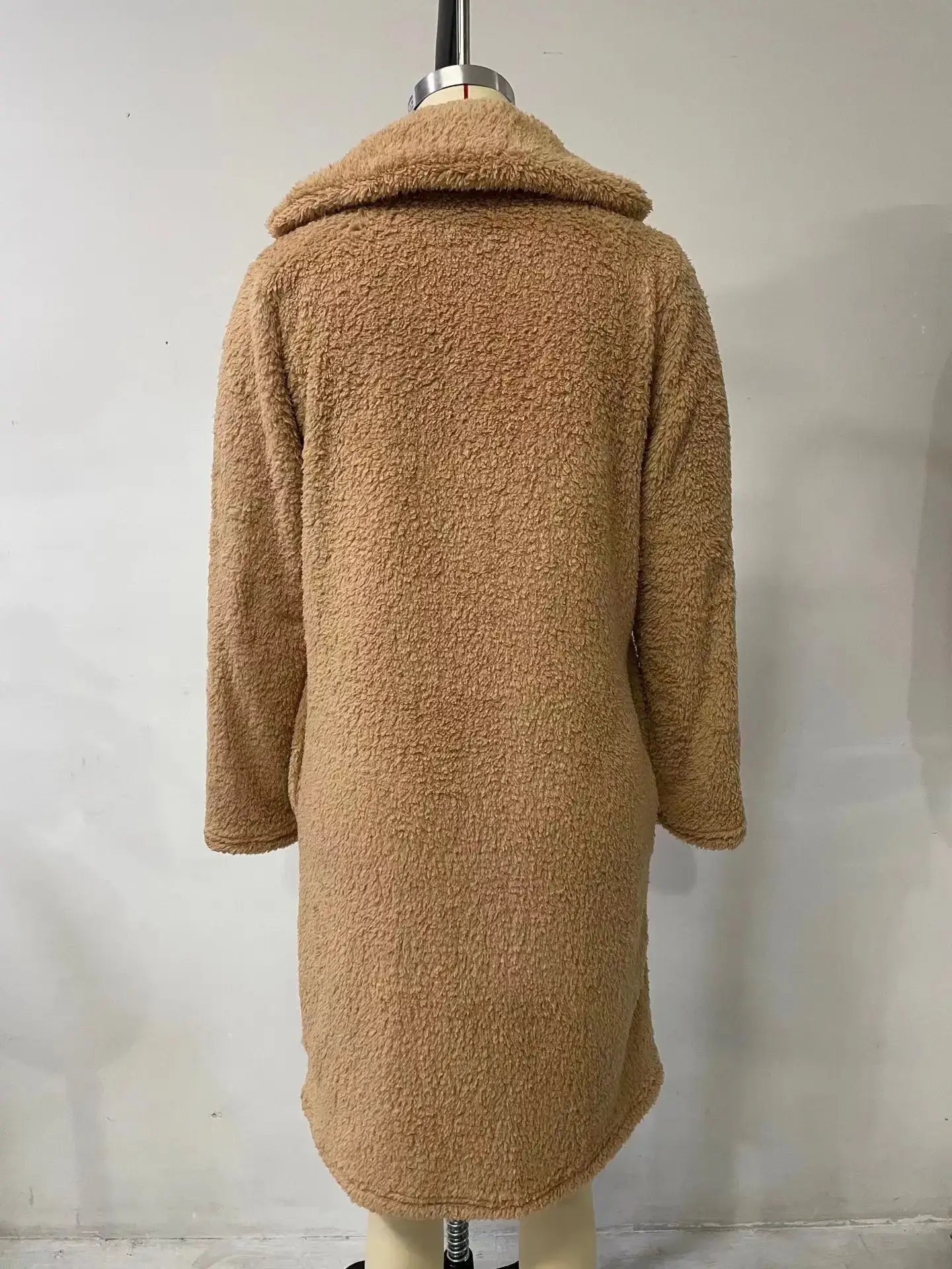 2024 Winter Wool Coat Brown Long Sleeve Regular Fit — feature 7