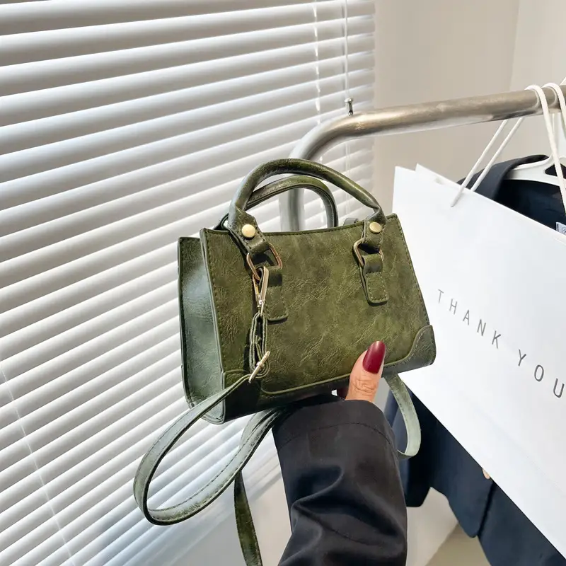 Black Retro Motorcycle Bag for Women 2026 Spring/Summer - Image 6