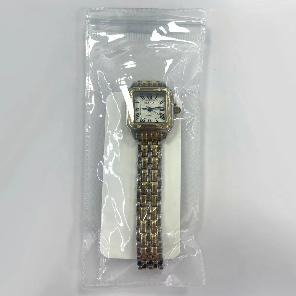 Women's Square Watch Stainless Steel Band Quartz Simple Roman Numerals - Image 10