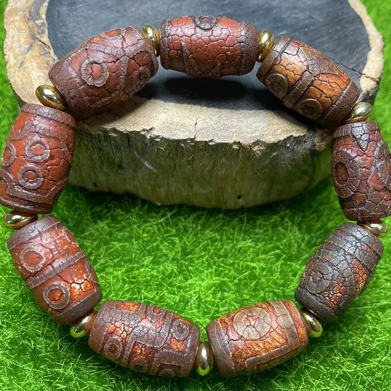 Natural Agate Beads Bracelet 1-9 Eye Retro Ethnic Style