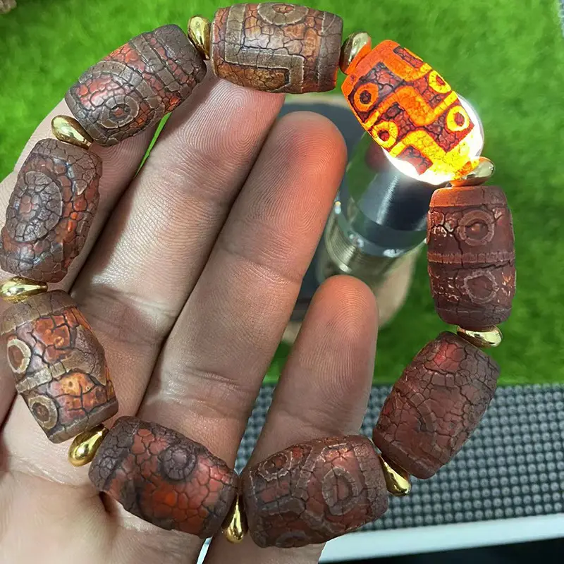 Natural Agate Beads Bracelet 1-9 Eye Retro Ethnic Style
