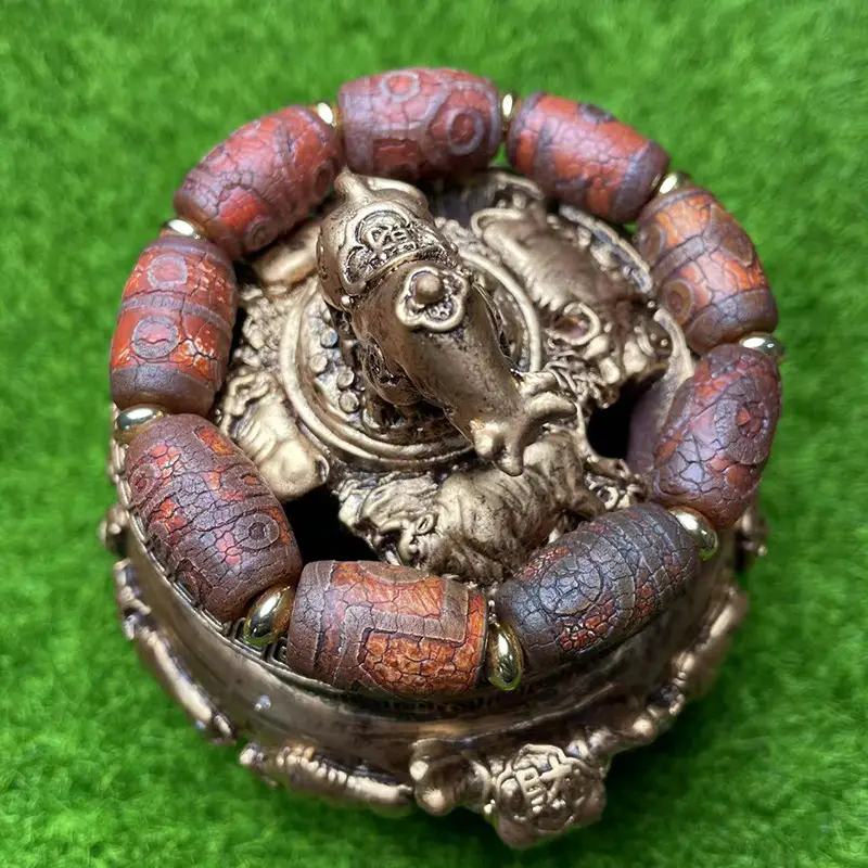 Natural Agate Beads Bracelet 1-9 Eye Retro Ethnic Style