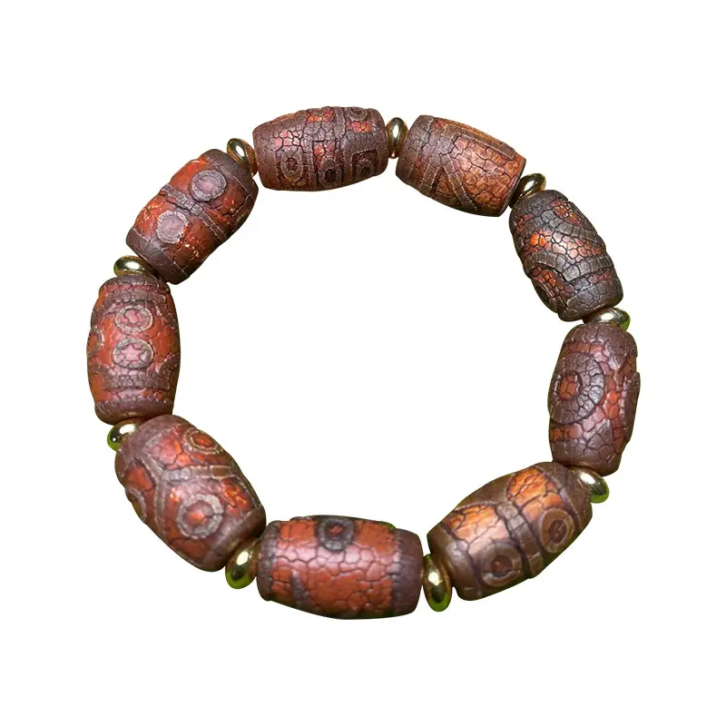 Natural Agate Beads Bracelet 1-9 Eye Retro Ethnic Style