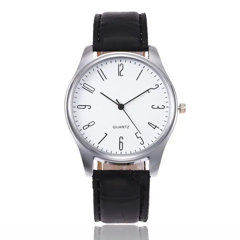 Men's Bamboo Strap Quartz Wristwatch with Clear Case - Image 2