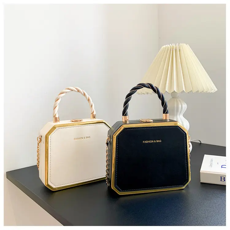 2026 Women's Hard Shell Handbags Black & White - Image 8