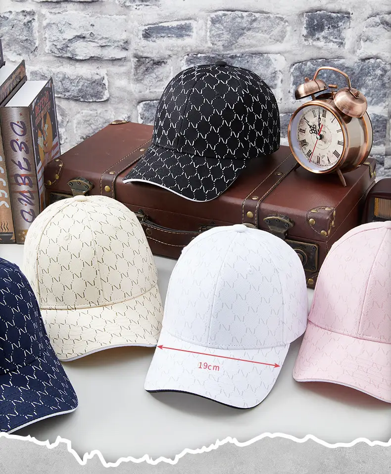 Women Printed Baseball Cap Black Large Brim Sun Hat — feature 11