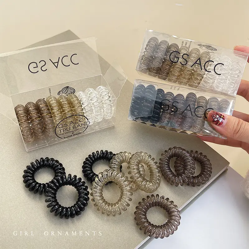 2022 New Hair Rope Women's Tie Traceless Hair Ring High Elastic Rubber Band - Image 17