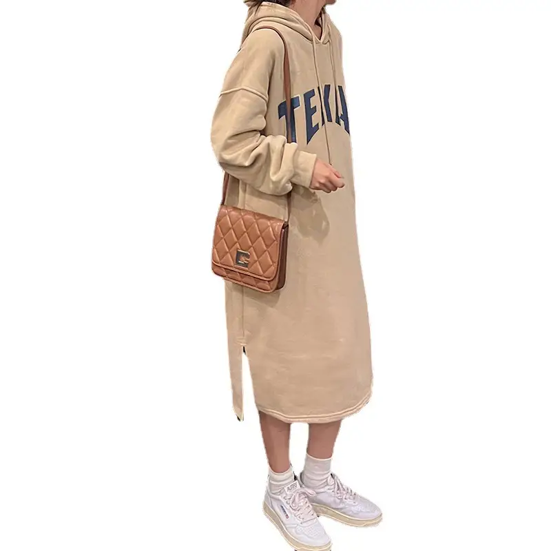 Texas Print Hoodie Dress Plus Size Fleece Lined - Image 10
