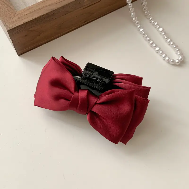 Black Beaded Hairpin for Women with Low Ponytail Back