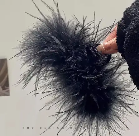 Black Beaded Hairpin for Women with Low Ponytail Back