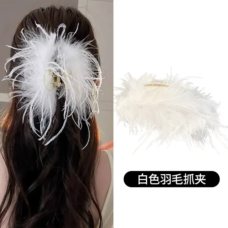 Black Beaded Hairpin for Women with Low Ponytail Back