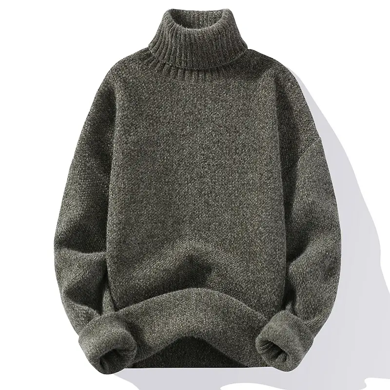 Men's 2022 High Collar Golden Mink Sweater - Image 5