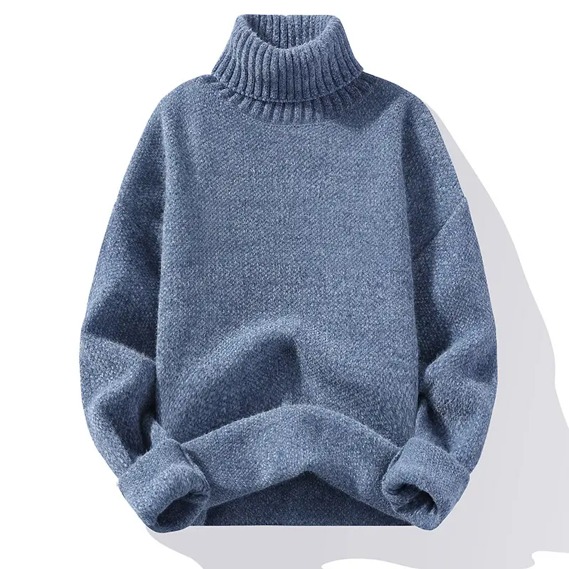 Men's 2022 High Collar Golden Mink Sweater - Image 6