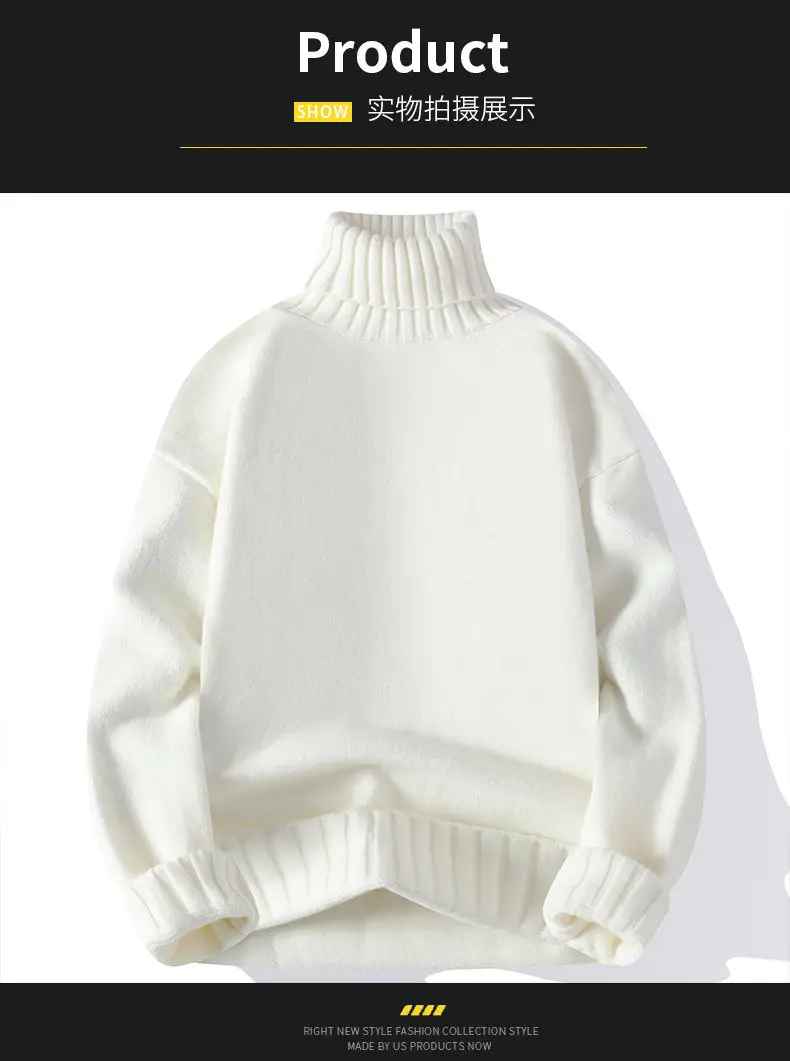 Men's 2022 High Collar Golden Mink Sweater — feature 22
