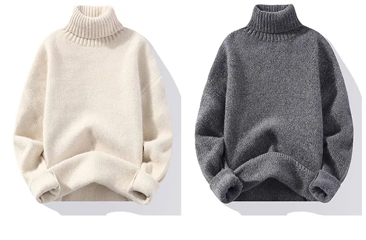 Men's 2022 High Collar Golden Mink Sweater — feature 6