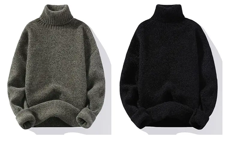 Men's 2022 High Collar Golden Mink Sweater — feature 7