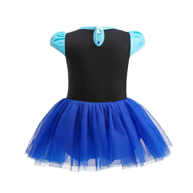 Princess Style Blue Black Skirted Dress for Baby - Image 2