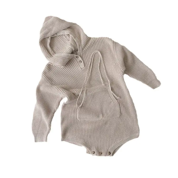 2026 Baby Hooded Romper Knitted Sweater Unisex - Image 6