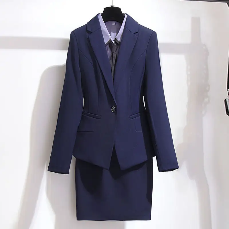 Women's Navy Blue Professional Vest Suit Small - Image 10