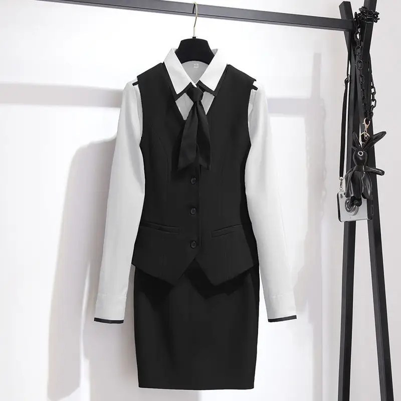 Women's Navy Blue Professional Vest Suit Small - Image 12