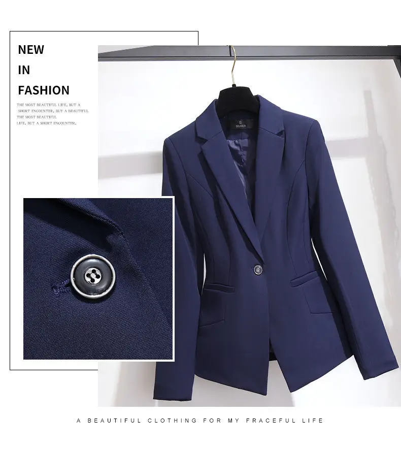 Women's Navy Blue Professional Vest Suit Small — feature 13