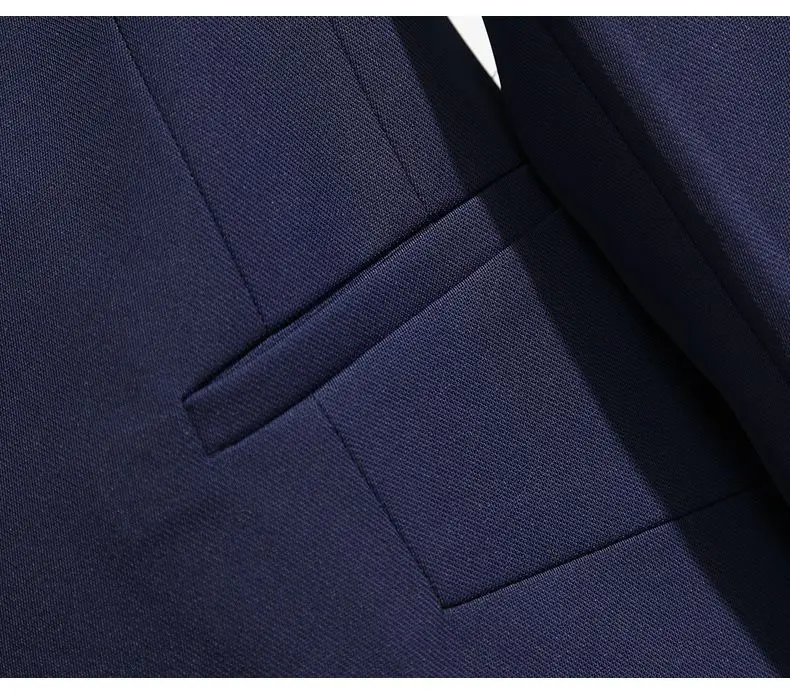 Women's Navy Blue Professional Vest Suit Small — feature 26