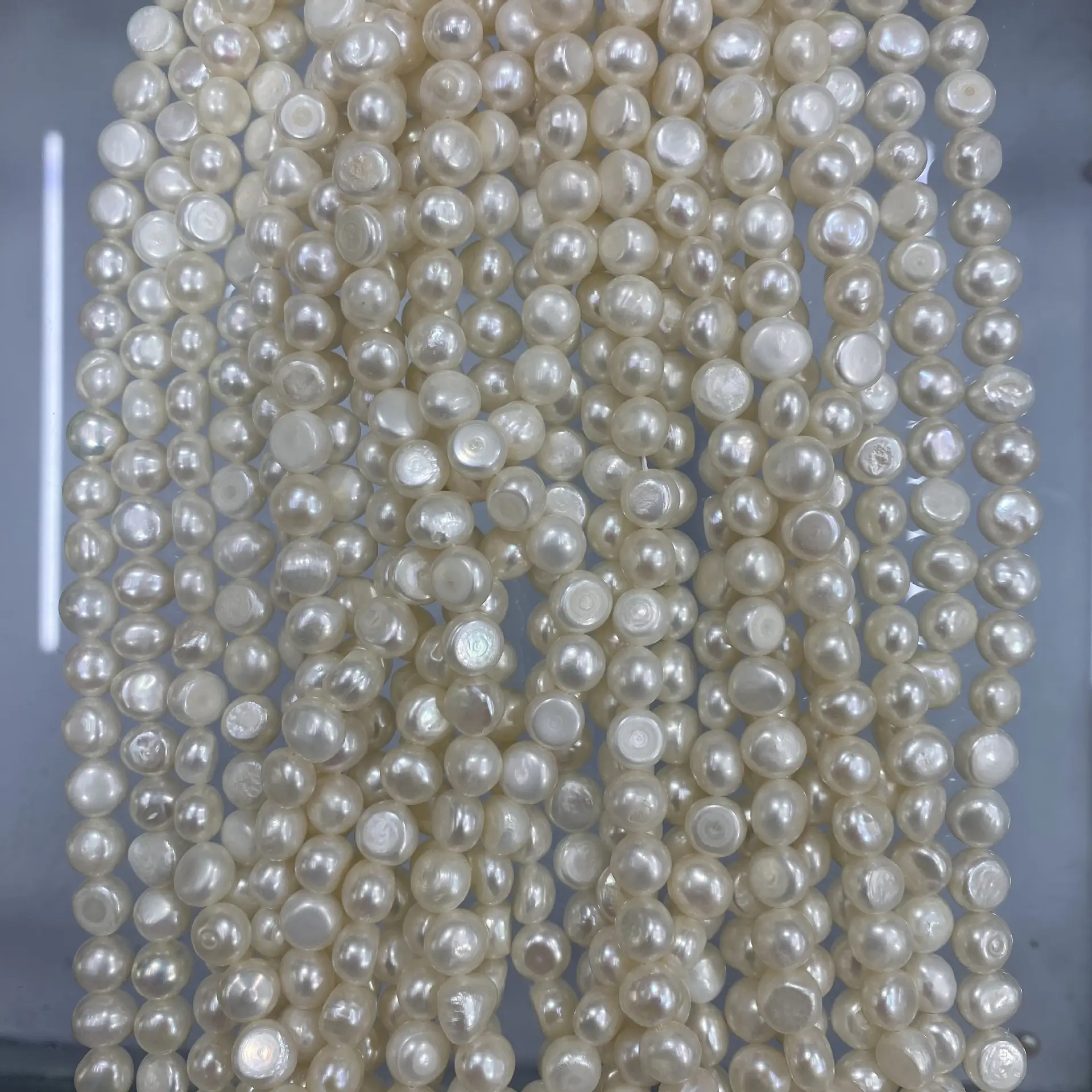 9-10mm Natural Freshwater Pearl Loose Beads Baroque Shape - Image 4