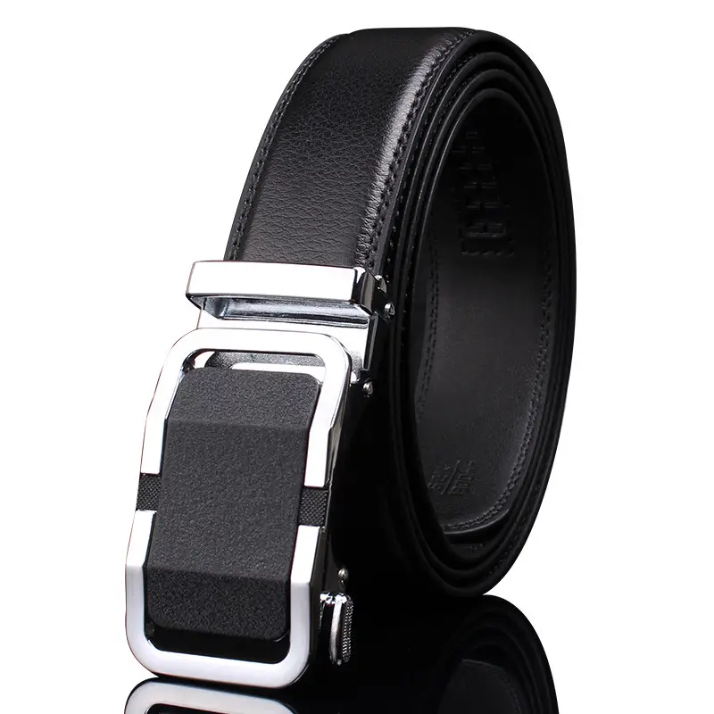 New Style Black Leather Belt for Men