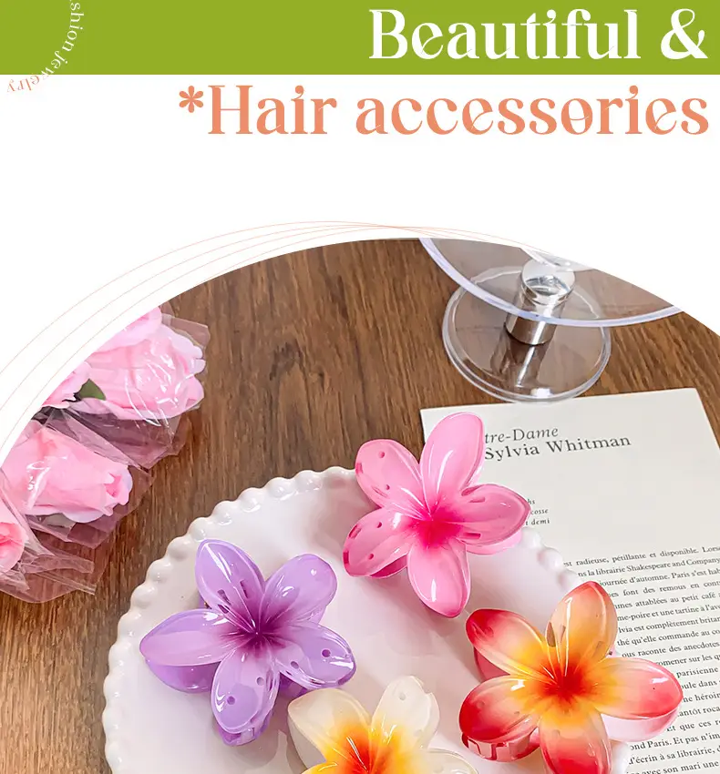 Purple Plastic Butterfly Hairpin Clip for Girls — feature 1
