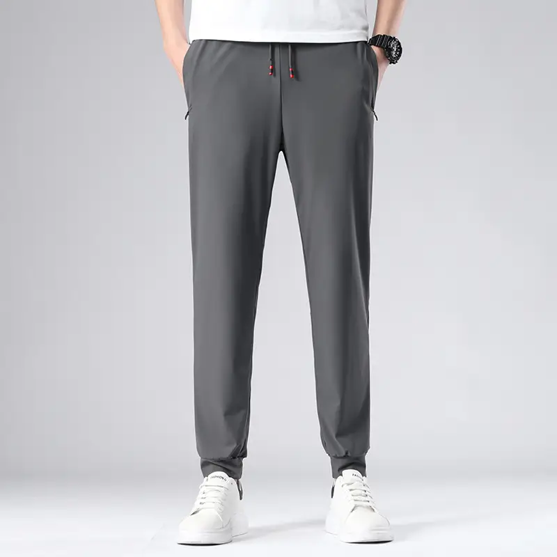 Men Ice Silk Toe Pants Black Sports Casual Wholesale