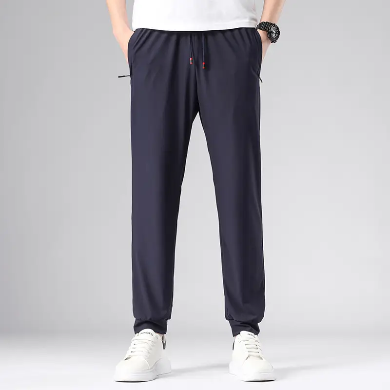 Men Ice Silk Toe Pants Black Sports Casual Wholesale