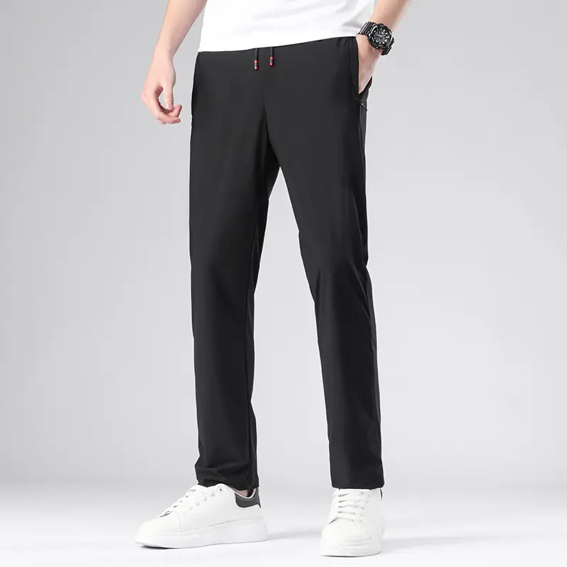 Men Ice Silk Toe Pants Black Sports Casual Wholesale