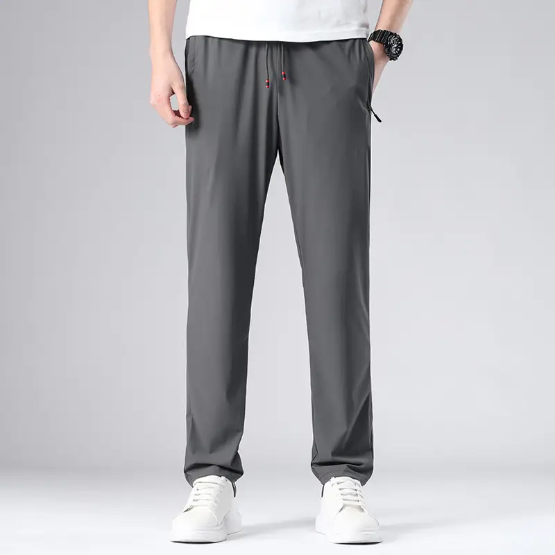 Men Ice Silk Toe Pants Black Sports Casual Wholesale
