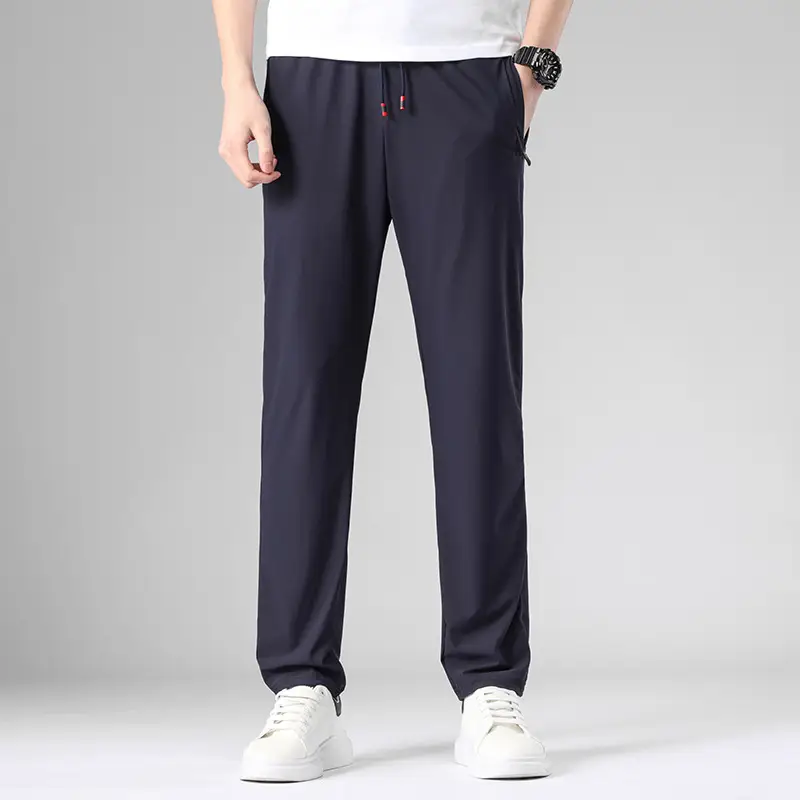 Men Ice Silk Toe Pants Black Sports Casual Wholesale