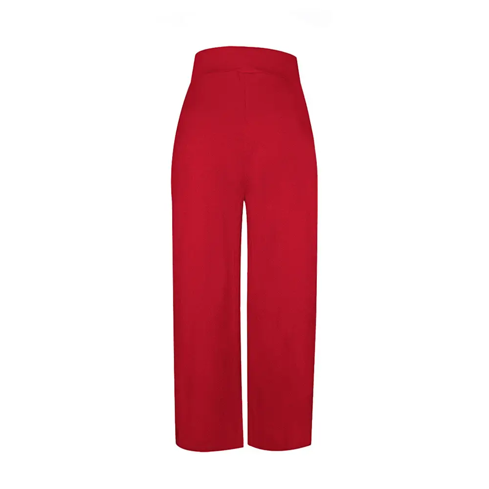 Purple Wide-leg Pants with Off-Shoulder Top for Women — feature 26