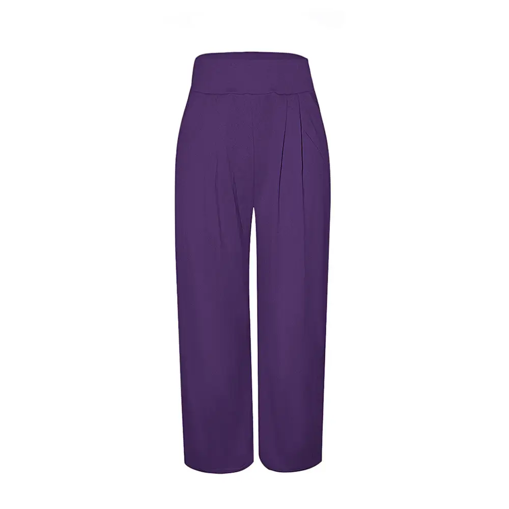 Purple Wide-leg Pants with Off-Shoulder Top for Women — feature 31